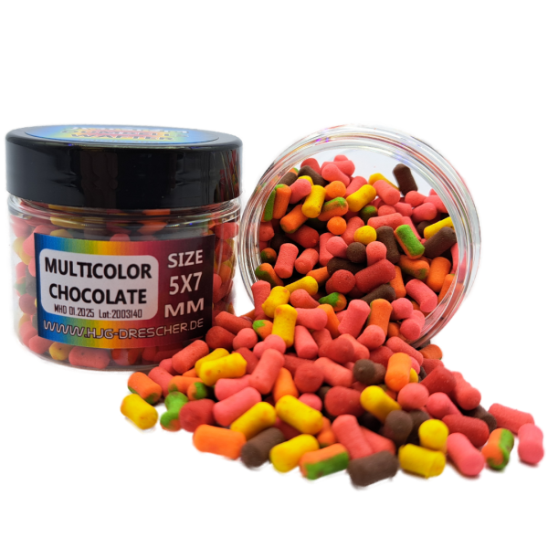 Dumbell Wafter 5 x 7 mm MULTICOLOR CHOCOLATE